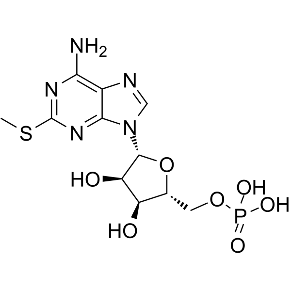 2-Methylthio-AMP التركيب الكيميائي