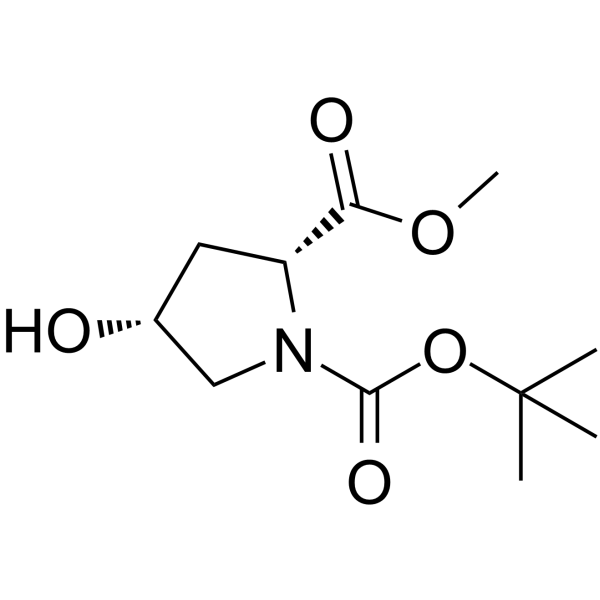 N-Boc-cis-4-hydroxy-D-proline methyl ester  Chemical Structure