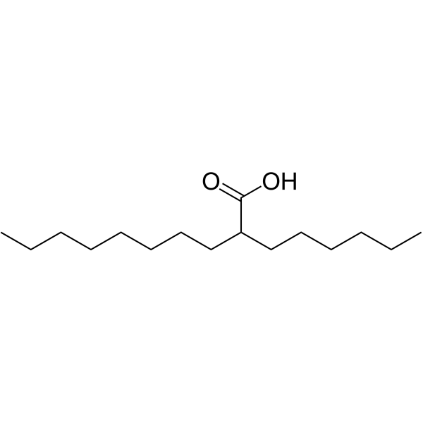 2-Hexyldecanoic acid 化学構造