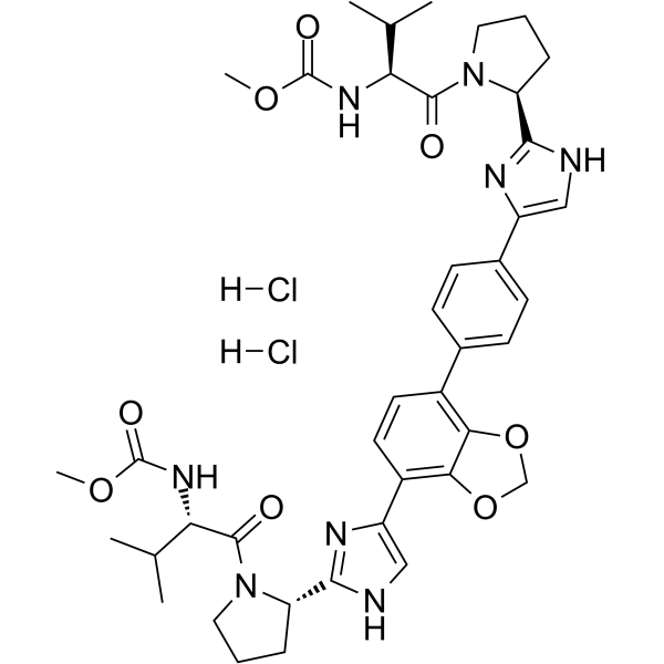 Coblopasvir dihydrochloride Chemische Struktur