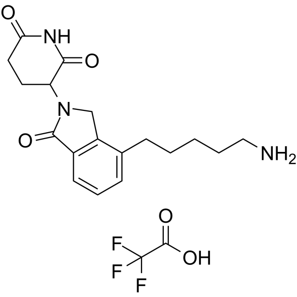 Lenalidomide-C5-NH2 TFA 化学構造