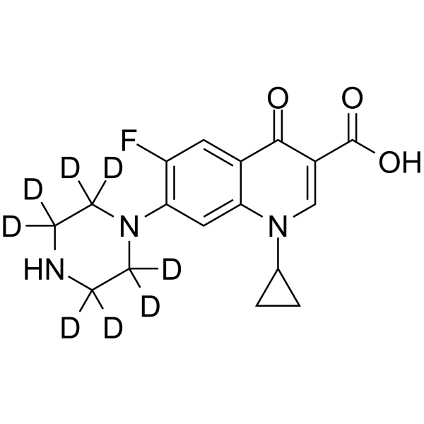 Ciprofloxacin-d8 Chemische Struktur