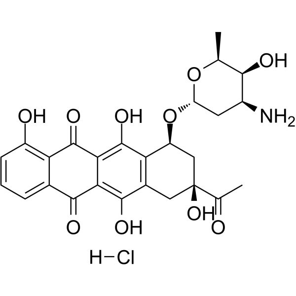 Carubicin hydrochloride Chemische Struktur