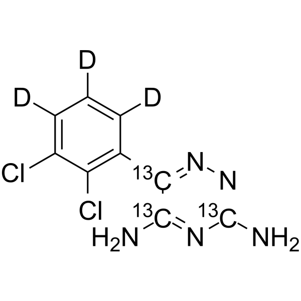 Lamotrigine-13C3,d3  Chemical Structure