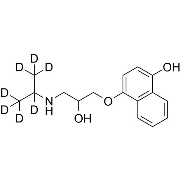 4-Hydroxypropranolol-d7 化学構造