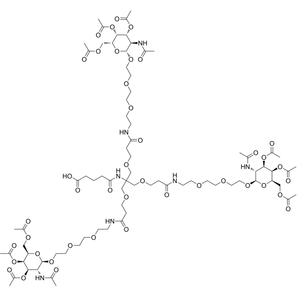 Tri(TLR4-IN-C34-PEG2-amide-PEG1)-amide-C3-COOH  Chemical Structure