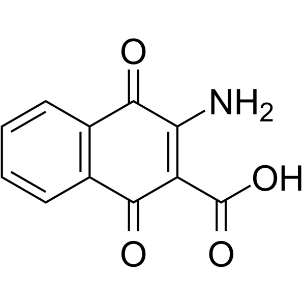 2-Amino-3-carboxy-1,4-naphthoquinone  Chemical Structure