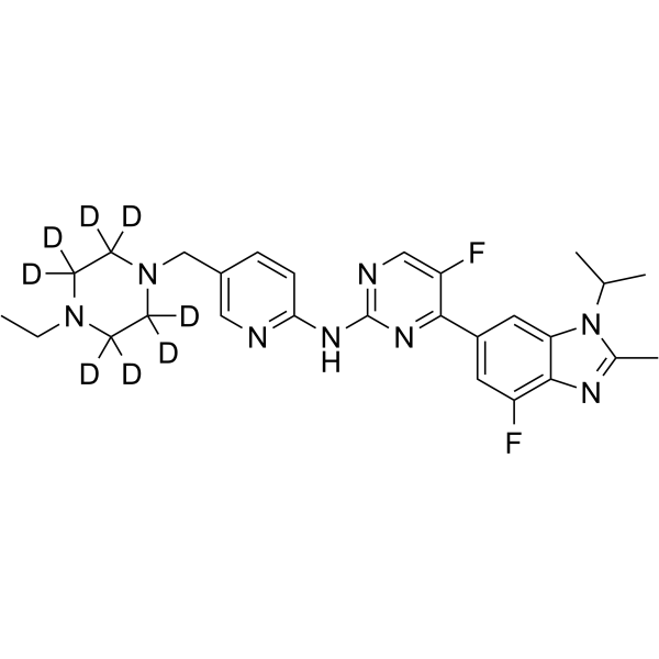 Abemaciclib-d8 化学構造