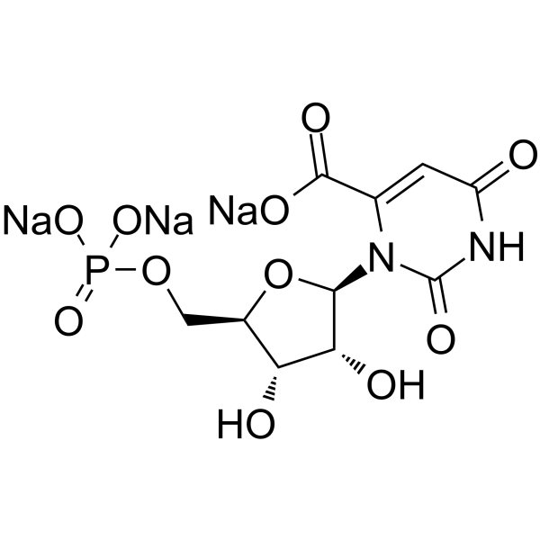 Orotidine 5′-monophosphate trisodium 化学構造