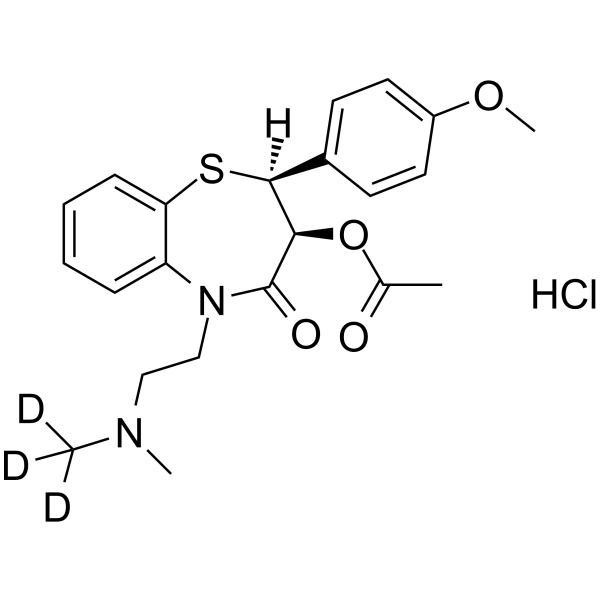 Diltiazem-d3 hydrochloride  Chemical Structure