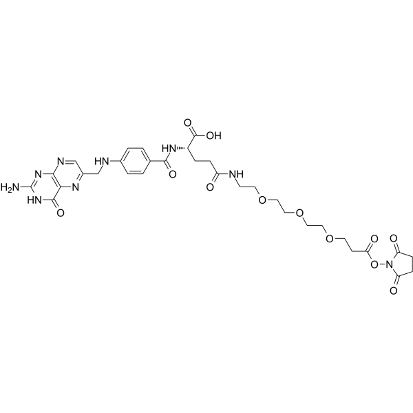 Folate-PEG3-NHS ester 化学構造
