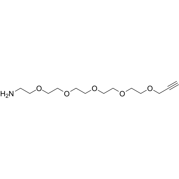 Propargyl-PEG5-amine 化学構造