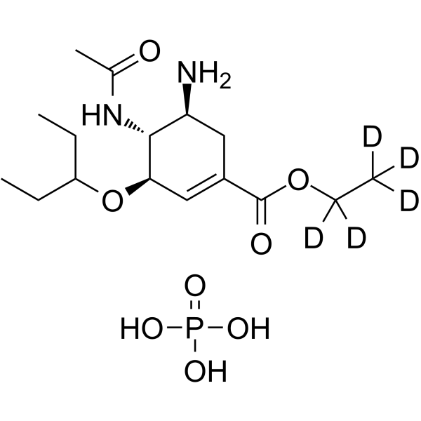 Oseltamivir-d5 phosphate 化学構造