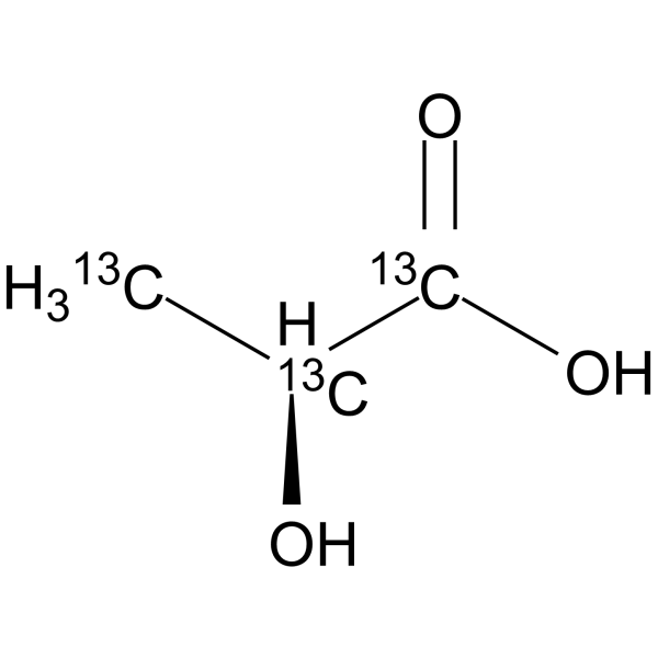 L-Lactic acid-13C3  Chemical Structure