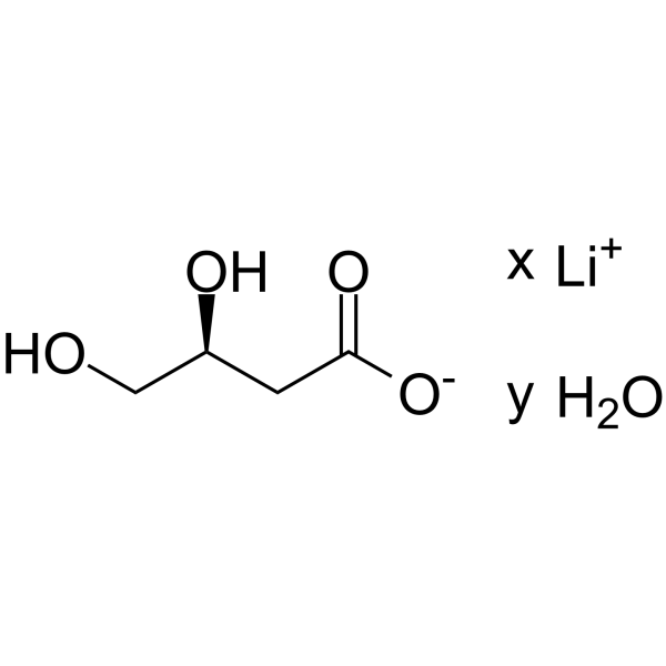 (S)-3,4-Dihydroxybutyric acid lithium hydrate  Chemical Structure