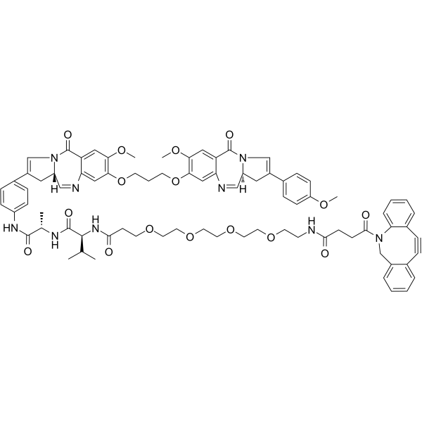 DBCO-PEG4-VA-PBD التركيب الكيميائي