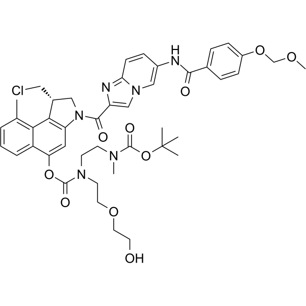 MethylCBI-azaindole-benzamide-MOM-Boc-ethylenediamine-D  Chemical Structure