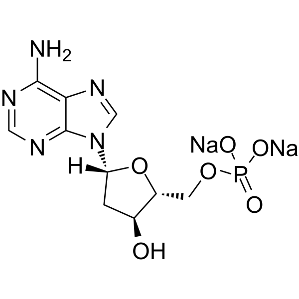 2′-Deoxyadenosine 5′-monophosphate disodium 化学構造
