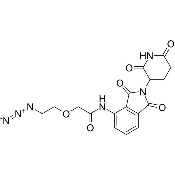 Pomalidomide-PEG1-azide 化学構造