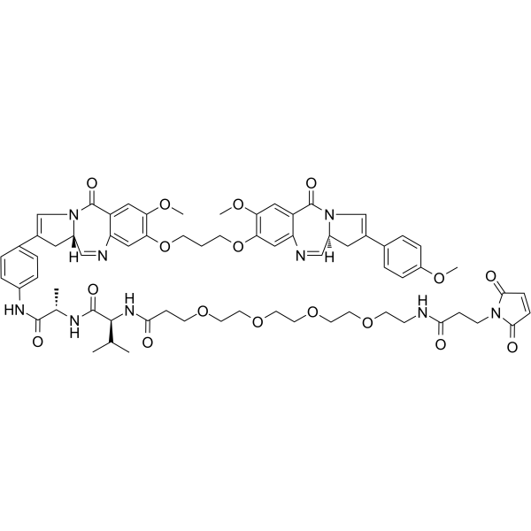 Mal-PEG4-VA-PBD Chemische Struktur