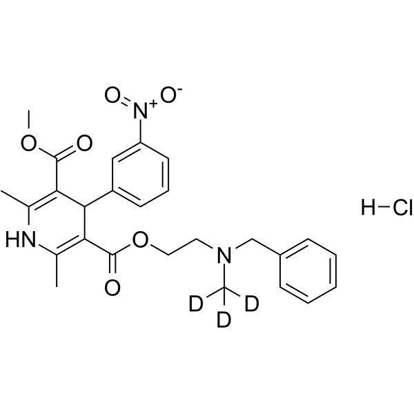Nicardipine-d3 hydrochloride  Chemical Structure