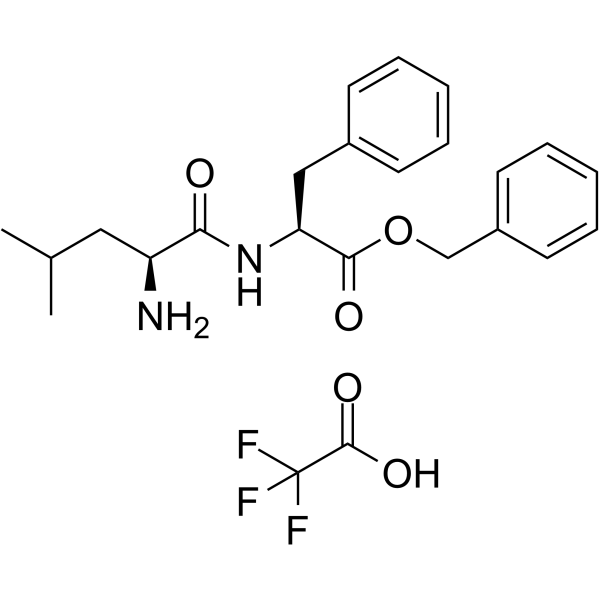 Benzyl L-leucyl-L-phenylalaninate TFA  Chemical Structure