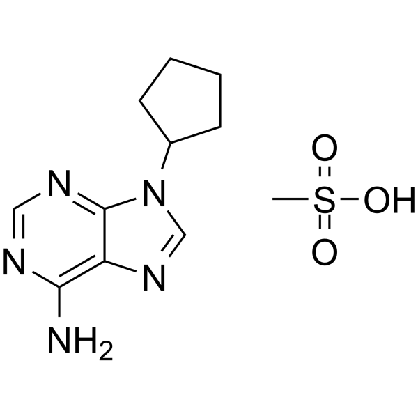 9-Cyclopentyladenine monomethanesulfonate 化学構造