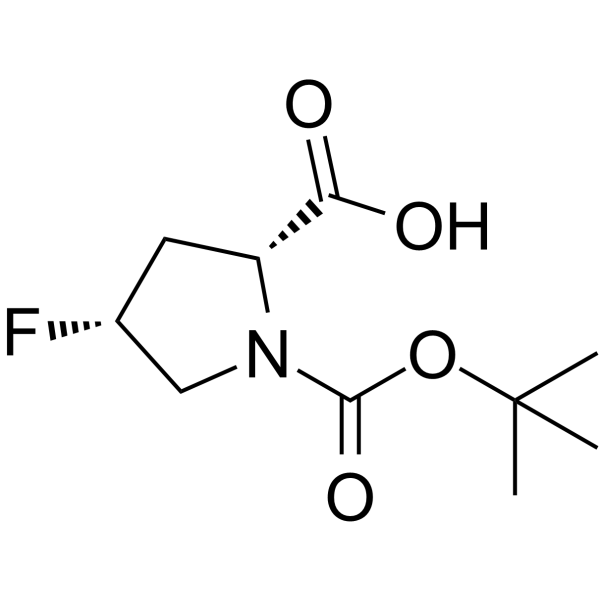 (4R)-1-Boc-4-fluoro-D-proline  Chemical Structure