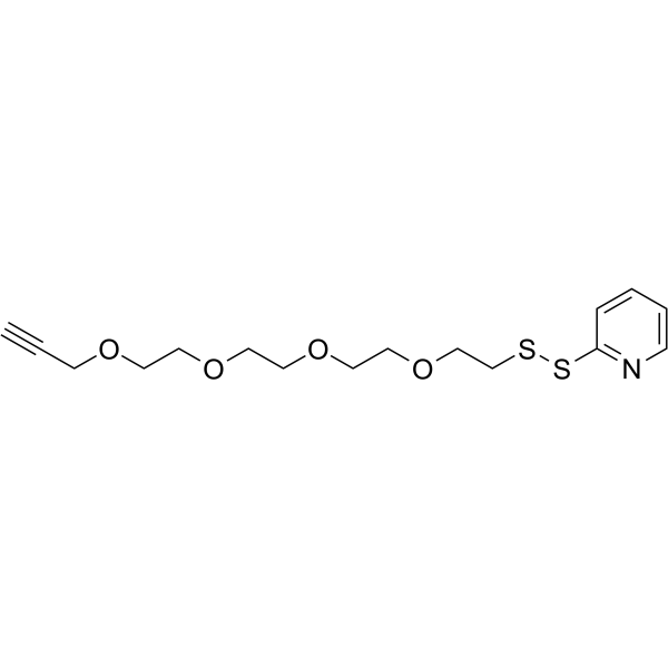 (2-Pyridyldithio)-PEG4-propargyl 化学構造