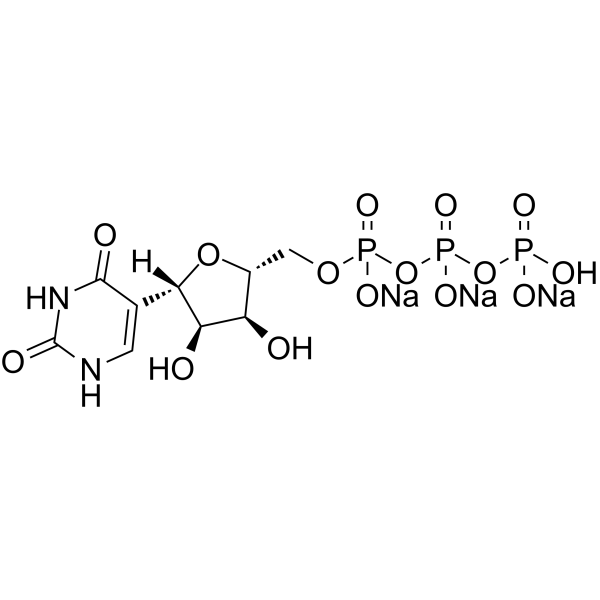 Pseudouridine 5'-triphosphate trisodium Chemische Struktur