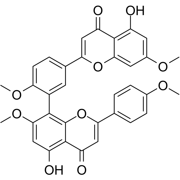 Amentoflavone 7,4',7'',4'''-tetramethyl ether  Chemical Structure
