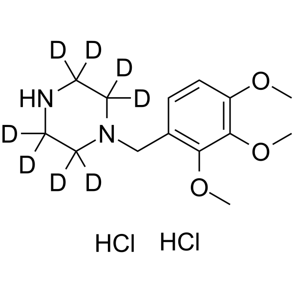 Trimetazidine-d8 dihydrochloride  Chemical Structure
