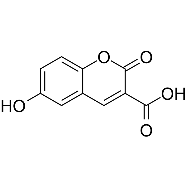 3-Carboxy-6-hydroxycoumarin Chemische Struktur