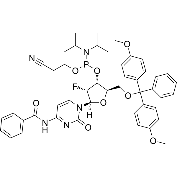 2'-F-Bz-dC Phosphoramidite  Chemical Structure