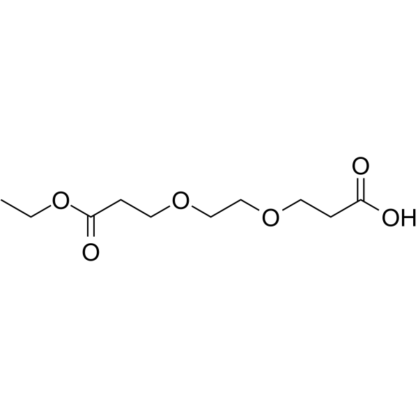 Acid-PEG2-ethyl propionate 化学構造