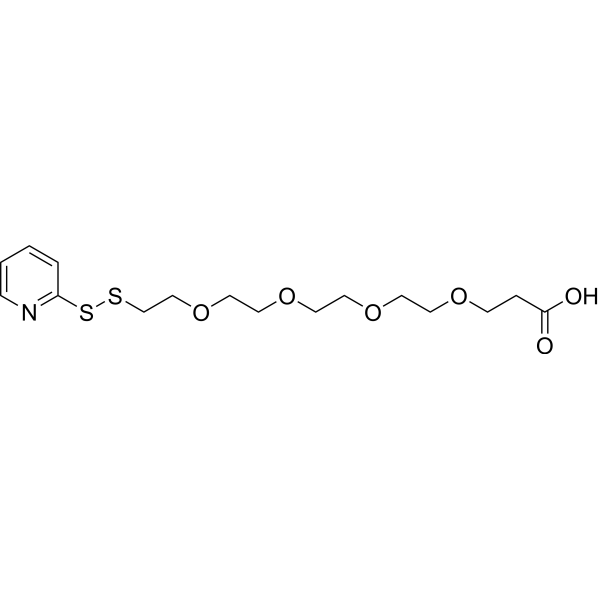 (2-pyridyldithio)-PEG4 acid  Chemical Structure