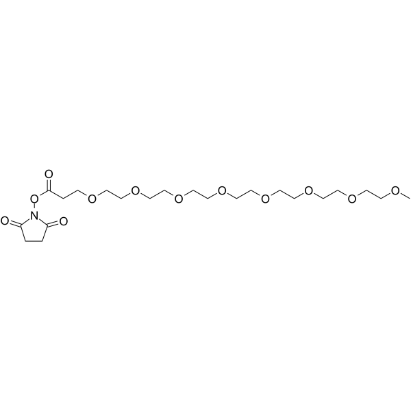 m-PEG8-NHS ester 化学構造