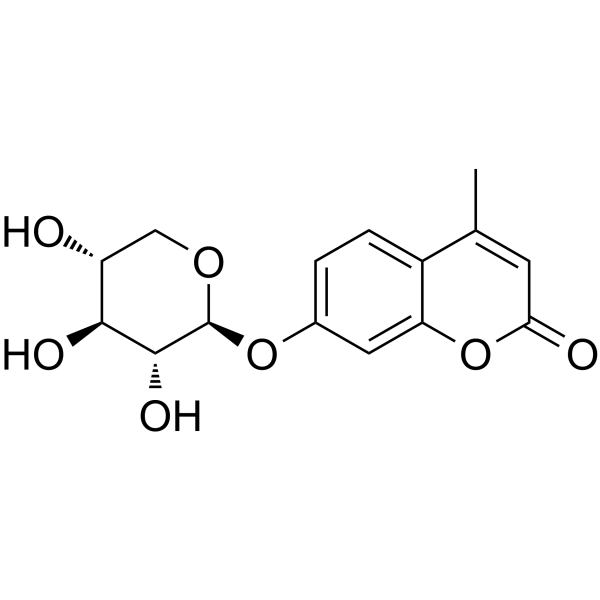 4-Methylumbelliferyl-β-D-xylopyranoside Chemische Struktur