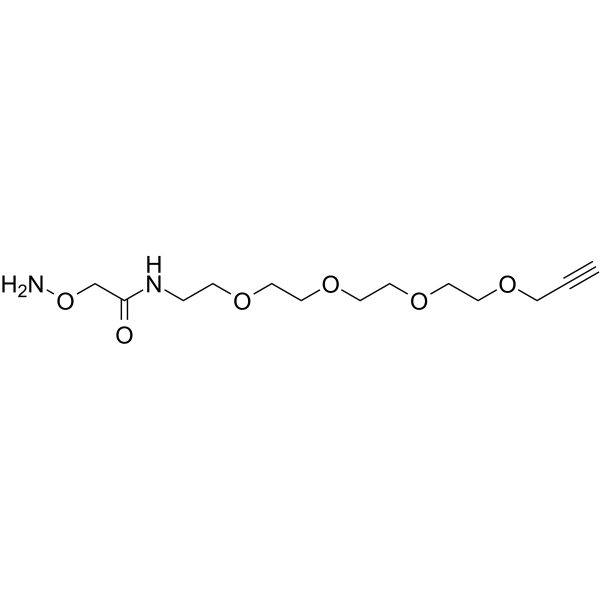 Aminooxy-amido-PEG4-propargyl 化学構造