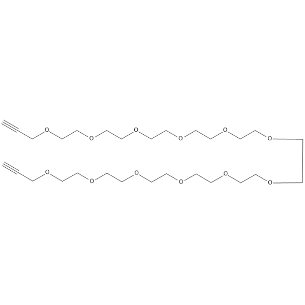 Bis-propargyl-PEG11  Chemical Structure