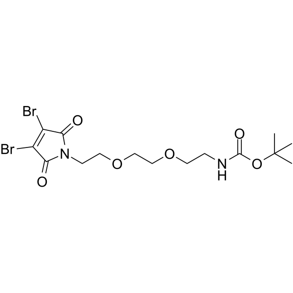 3,4-Dibromo-Mal-PEG2-N-Boc 化学構造