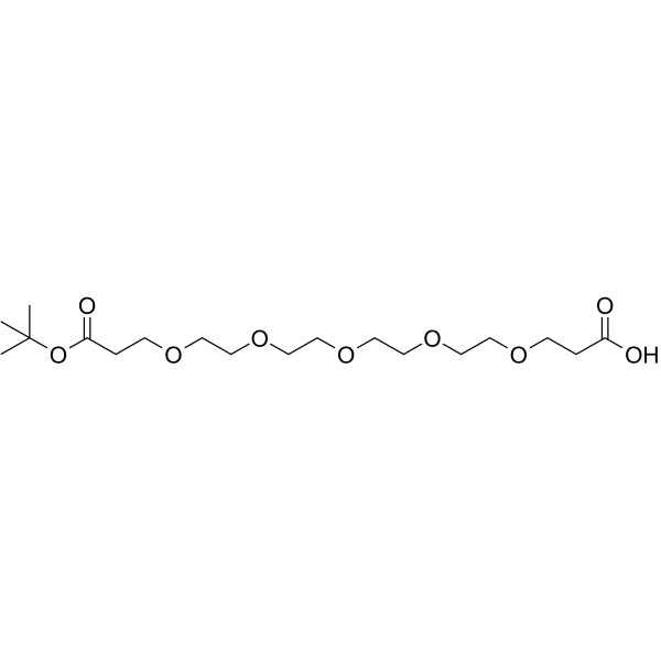 Acid-PEG5-C2-Boc 化学構造