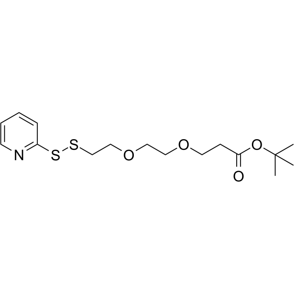 (2-Pyridyldithio)-PEG2-Boc 化学構造