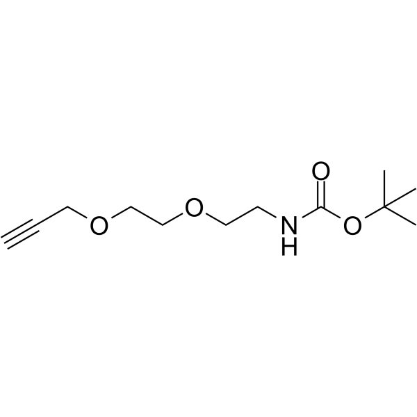 Propargyl-PEG2-NHBoc Chemical Structure