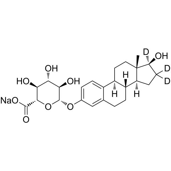 17β-Estradiol-3-β-D-glucuronide-d3 sodium  Chemical Structure
