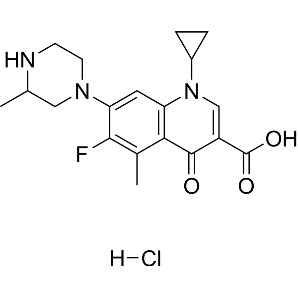 Grepafloxacin hydrochloride  Chemical Structure