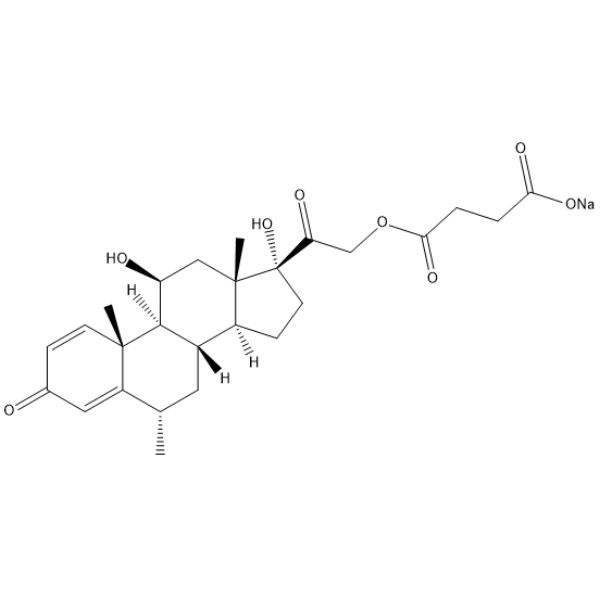 Methylprednisolone succinate sodium  Chemical Structure