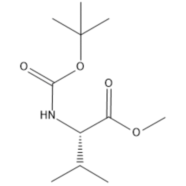 (S)-Methyl 2-((tert-butoxycarbonyl)amino)-3-methylbutanoate 化学構造