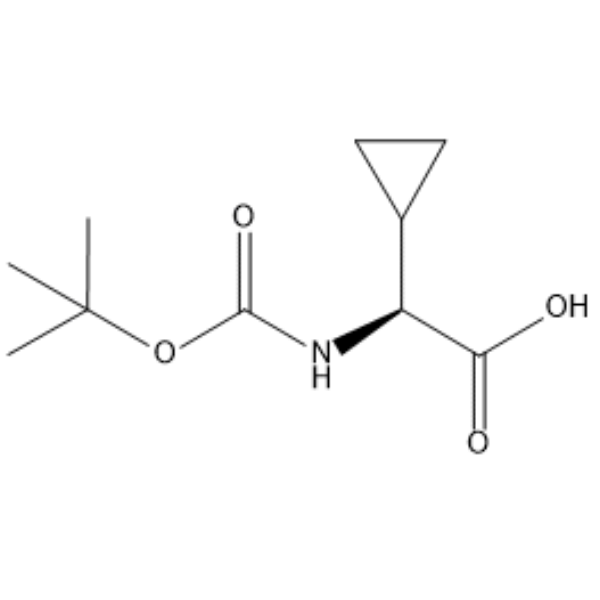 (S)-Butoxycarbonylamino-cyclopropyl-acetic acid 化学構造