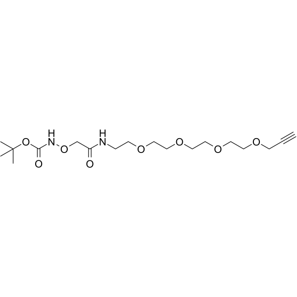 Boc-aminooxy-amide-PEG4-propargyl  Chemical Structure